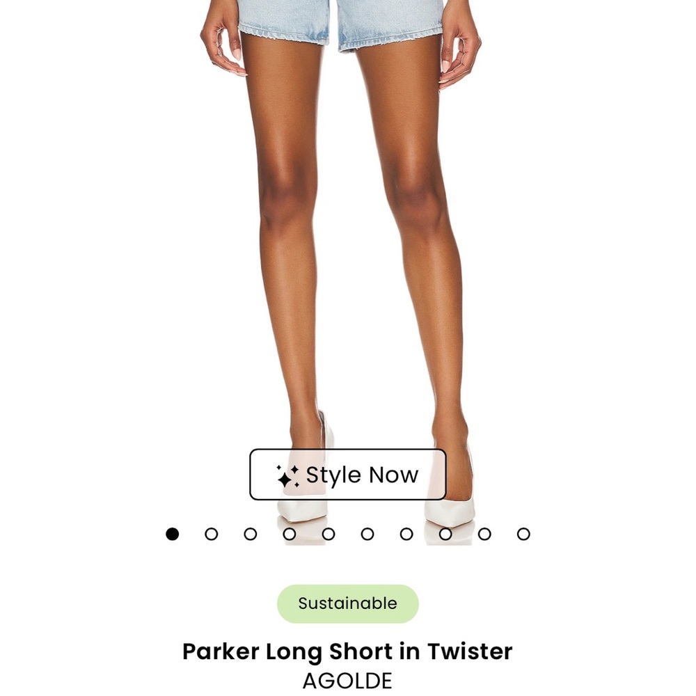 Agolde Parker Light Blue Jean Shorts